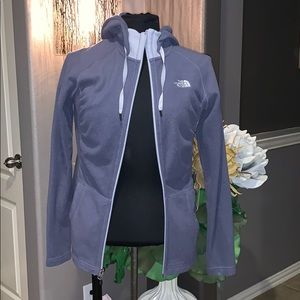 NorthFace Zip Up fleece hooded top NWOT